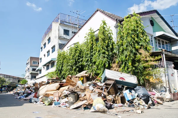 Thai flood crisis at Bangkok, Thailand — Stock Photo, Image