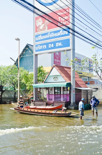 La peor inundación en Nakhon Pathom, Tailandia —  Fotos de Stock