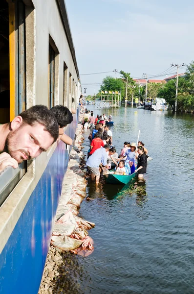 As piores inundações na Tailândia — Fotografia de Stock