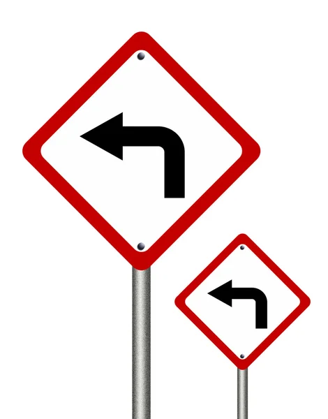 Turn left traffic sign — Stock Photo, Image