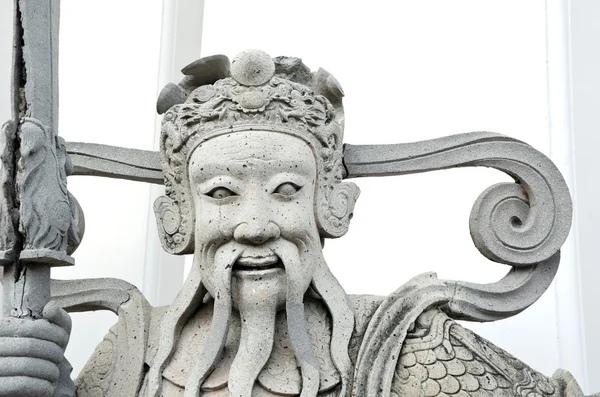 Chinesische Gottesstatue im buddhistischen Tempel wat pho, bangkok, thailan — Stockfoto