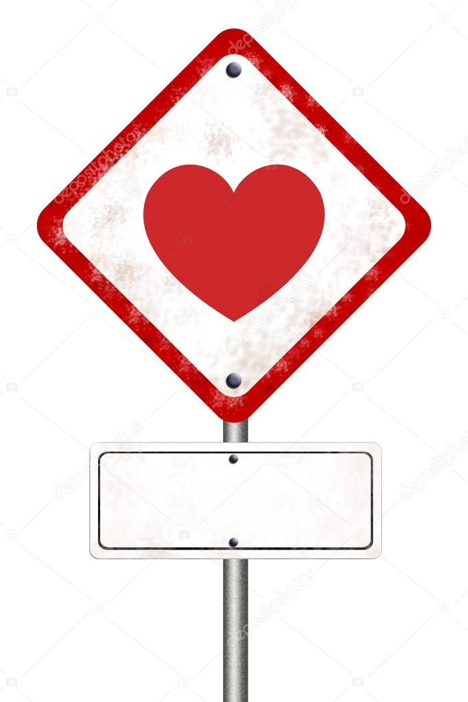 road sign with love