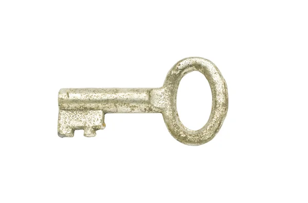 Zilveren oude sleutel — Stockfoto