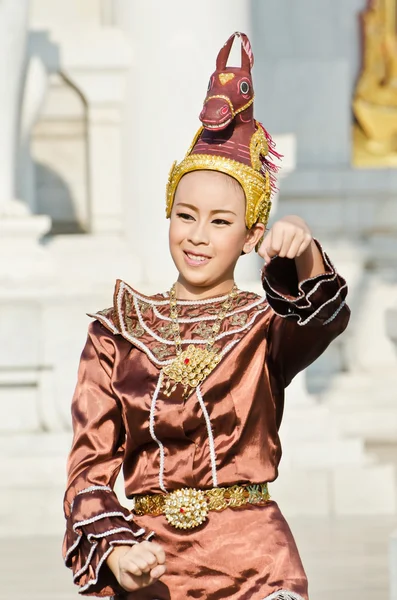 Unidentified actress are showing asawa leela dance — Stock Photo, Image