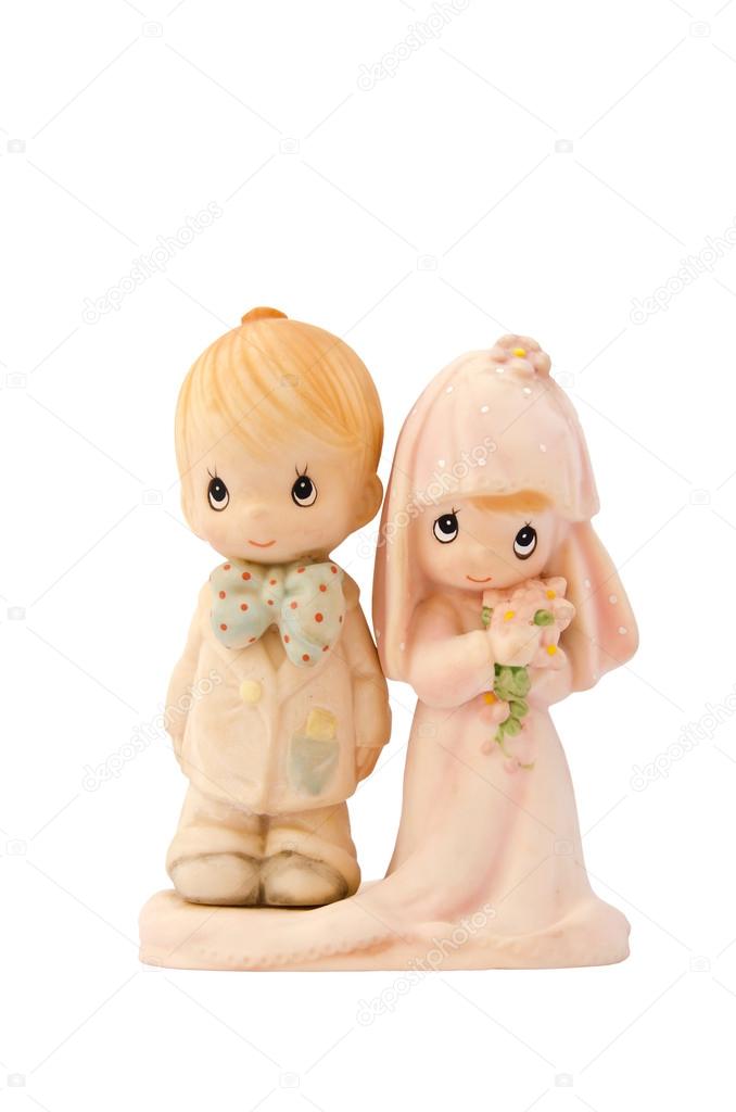 miniature wedding couple doll