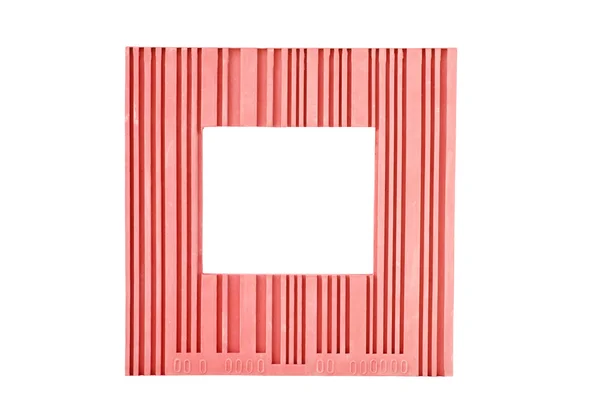 Moldura vermelha isolada no branco — Fotografia de Stock