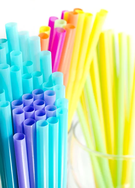 Colourful drinking straws — Stock Photo, Image