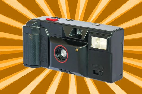Vecchia fotocamera compatta vintage su sfondo bianco . — Foto Stock