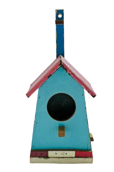 Maison d'oiseau en bois coloré — Photo