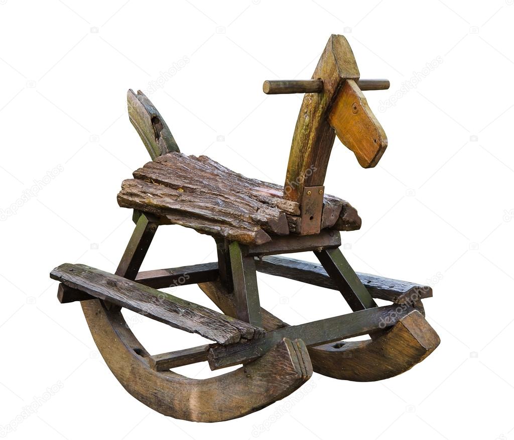 Old wooden rocking horse