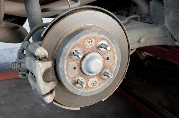 Disco de freio e montagem da roda — Fotografia de Stock