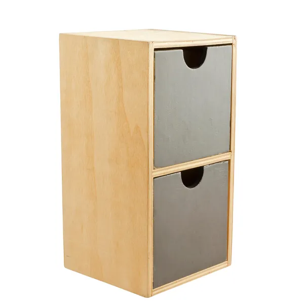 Armoire en bois avec 2 tiroirs — Photo