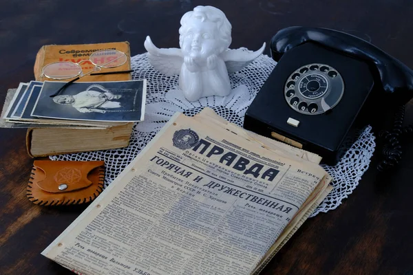 Moscou Rússia Julho 2021 Velho Jornal Soviético Pravda 1960 Fotos — Fotografia de Stock