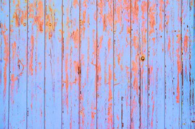 close-up of lilac planks of construction with old paint, natural wood texture, narrow boards, horizontal, wallpaper, building material, background for designer with copy space