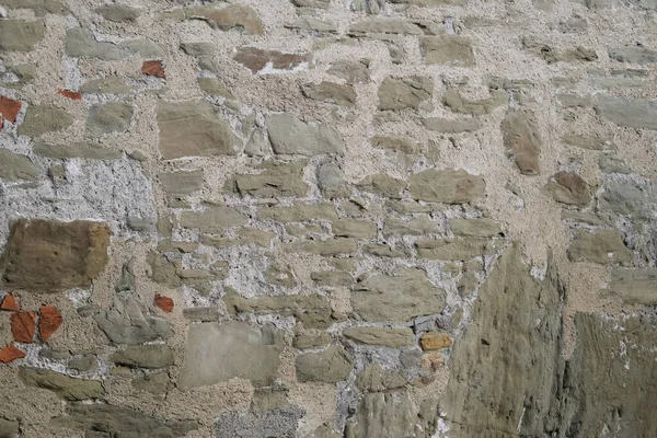 Krásná Archivní Textura Zdi Středověkého Hradu Postaveného Polovině Století Vícebarevné — Stock fotografie