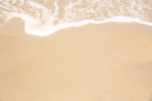 Beautiful Texture Sandy Beach White Sea Foam Building Sand Castles — Stock Photo, Image