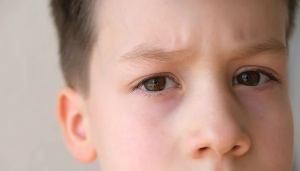 Close Van Een Deel Van Het Gezicht Van Het Kind — Stockfoto