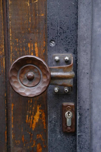 Close Buraco Fechadura Vazio Fechadura Porta Entrada Textura Escura Preto — Fotografia de Stock