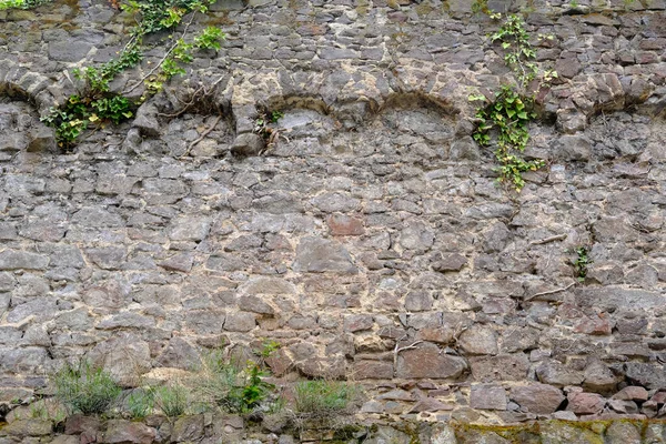 Красива Старовинна Текстура Стіни Середньовічного Замку Побудована Середині Xiv Століття — стокове фото