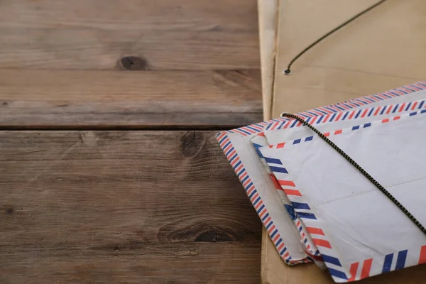 Envelopes Velhos Cartas Documentos Arquivo Casa Giram Conceito Árvore Família — Fotografia de Stock