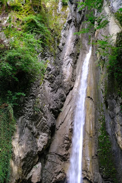 Waterfall Giessbach Alpine Mountains Fast Flowing Powerful Stream Clear Water — Fotografia de Stock