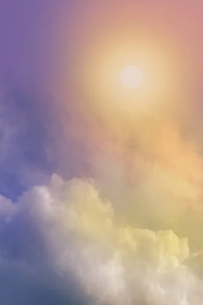 Fundo Pitoresco Borrado Céu Laranja Dramático Com Nuvens Sol Nascente — Fotografia de Stock