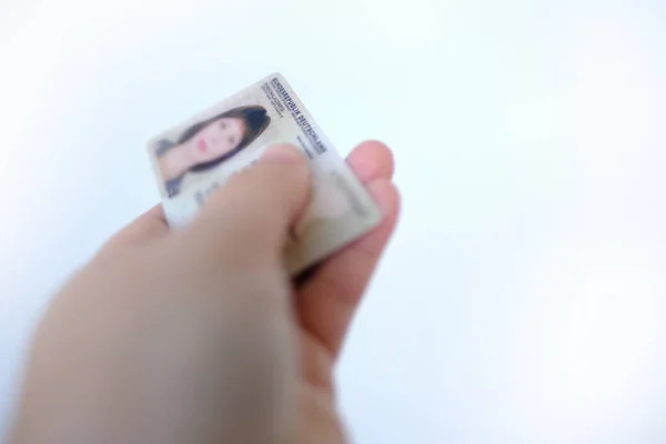 Kişinin kimlik kartı, belge, Alman vatandaşlığı konsepti, Almanya 'da oturma izni, sınırda pasaport kontrolü, yurtdışı seyahati, vize alma