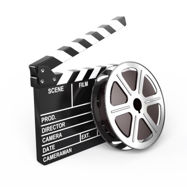 Film and clap board clipart