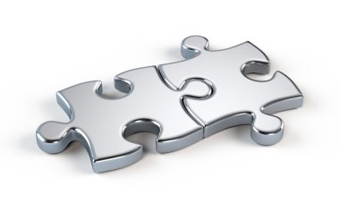 Two metal puzzle clipart