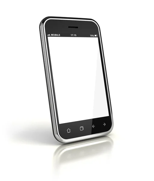 Teléfono móvil con pantalla en blanco — Foto de Stock