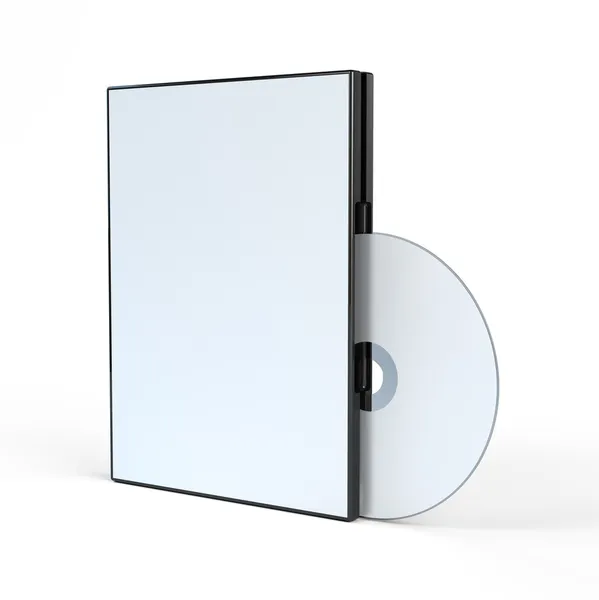空白 dvd 盒和光盘 — 图库照片