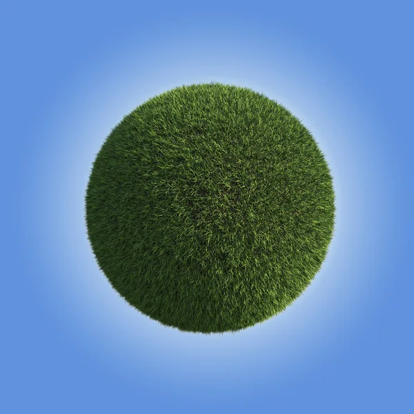 Green Grass Planet — Stock Photo, Image