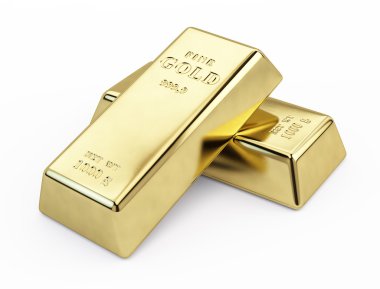 külçelerin üzerinde beyaz izole