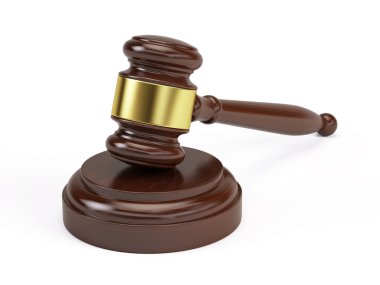 Wooden gavel from the court clipart