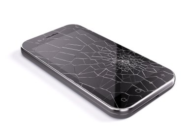 kırık ekran ile Smartphone