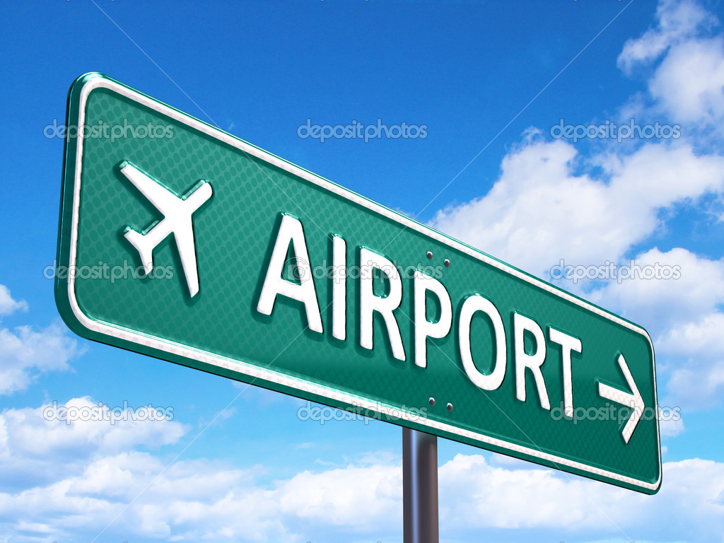 Airport direction road sign — Stock Photo © Sashkin7 39596539