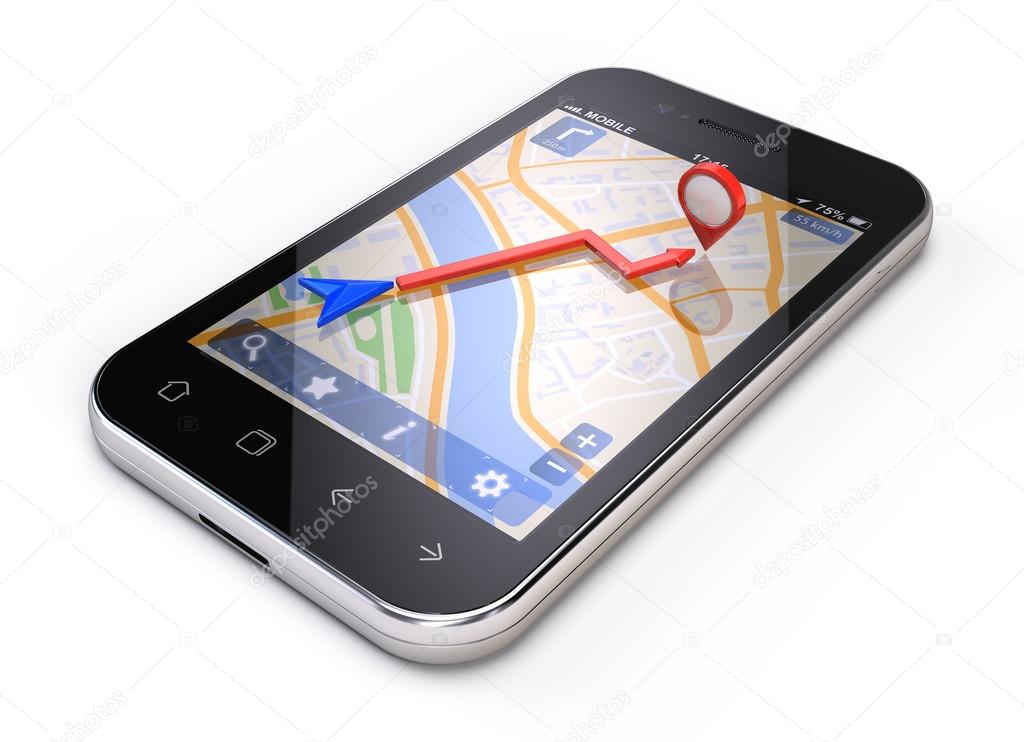 Mobile gps concept - smartphone navigation