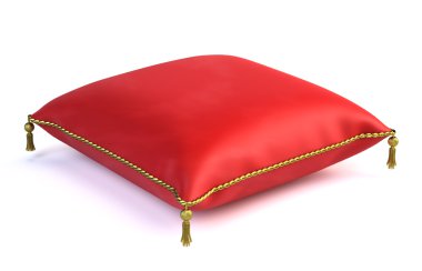 Royal red velvet pillow clipart