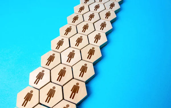 People Connected Organized Structure Human Resources Unity Team Building Teamwork — Stock Photo, Image