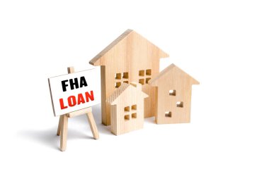 FHA kredisiyle evler ve sehpalar. İpotek, Federal Konut İdaresi Kredisi tarafından sigortalanmış. Düşük kredi puanı olan borçlular için uygun fiyatlı krediler. Peşinat. Birincil konutu satın almak veya yeniden finanse etmek