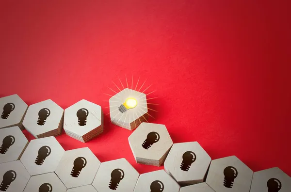 Luminous Bulb Idea Breaks Out Free Breakthrough Ideas Innovation Fresh — Stock Photo, Image