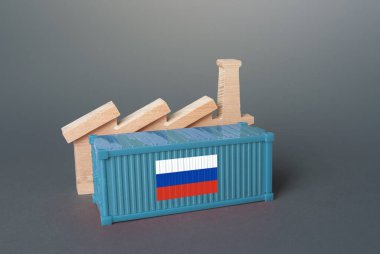 Rus malı sanayi fabrikası ve konteynır. Rusya Federasyonu ile ticaret. Ulaşım ve nakliye. Yaptırımlar ve ambargo. Ürün boykotu. Ekonomi ve endüstri.