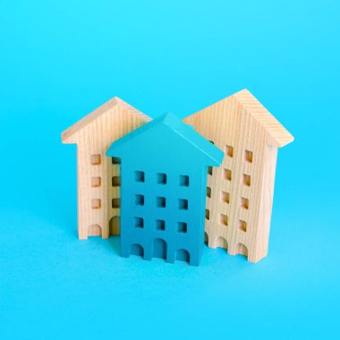 Çok katlı binaların figürleri. Kalacak yer ve konaklama. Emlak alıp satmak. Kentleşme ve şehir yönetimi. İpotek kredisi. Onarım ve inşaat.