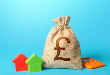 İngiliz sterlinli para çantası ve küçük evler. Banka ipotekli kredi teklifi. Gayrimenkul yatırımları. Konut satışı. Kiralık iş. Adil piyasa fiyatı. Emlak değerlendirmesi, emlakçılık hizmetleri.