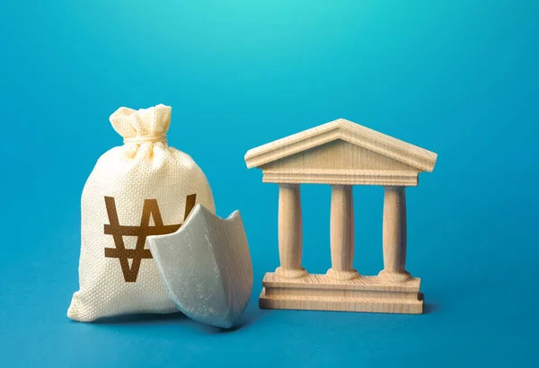 Garanterat Skydd För Sydkoreanska Won Savings Bank Pensionspengar Stoppa Inflationen — Stockfoto