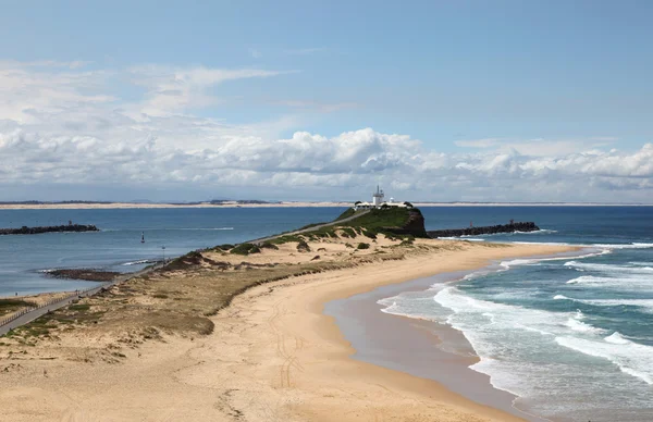 Nobbys beach - newcastle Australië — Stockfoto