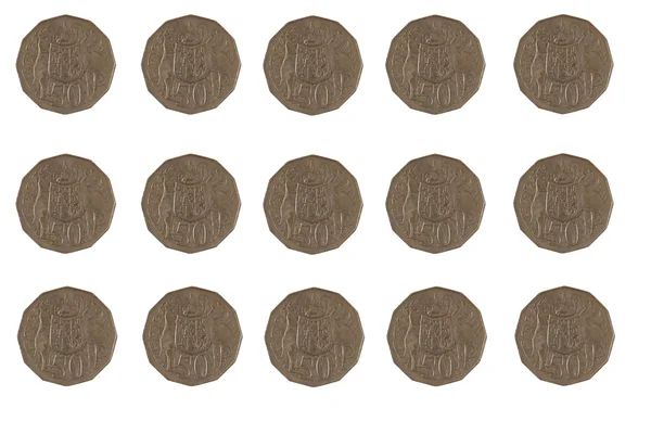 Австралійський гроші - 50 монети — стокове фото