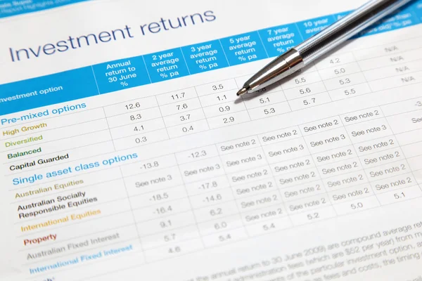 Investment returns — Stock Photo, Image