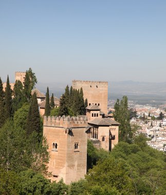 Alhambra Kalesi, granada, İspanya.