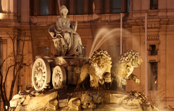 Cibeles Fountain - Madrid Spain — Stock Photo, Image